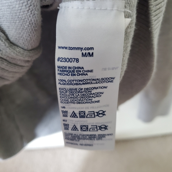 Tommy Hilifiger 100% Cotton Zipper Collar Sweater - Picture 4 of 5